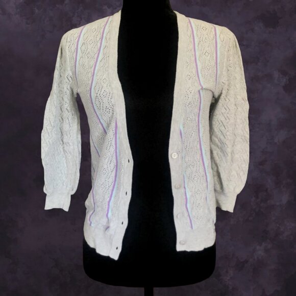 Vintage Billabong Pointelle Cardigan - Picture 3 of 7